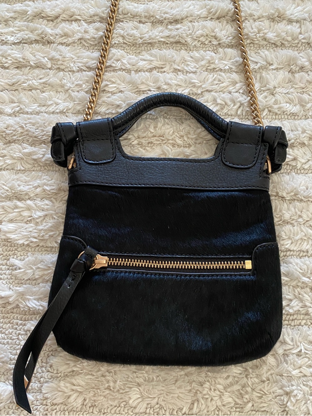Foley & Corinna Small Crossbody Bag with Gold Chain Strap